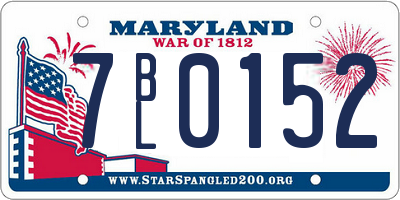 MD license plate 7BL0152