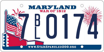 MD license plate 7BL0174