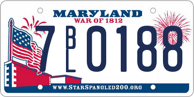 MD license plate 7BL0188