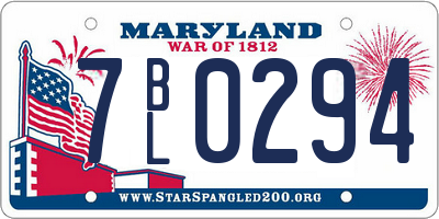 MD license plate 7BL0294