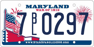 MD license plate 7BL0297
