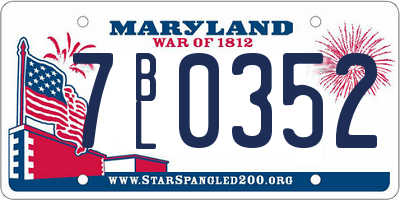 MD license plate 7BL0352