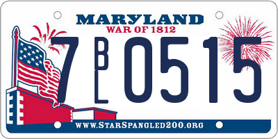 MD license plate 7BL0515