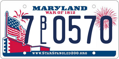 MD license plate 7BL0570
