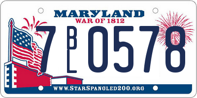 MD license plate 7BL0578