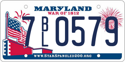 MD license plate 7BL0579