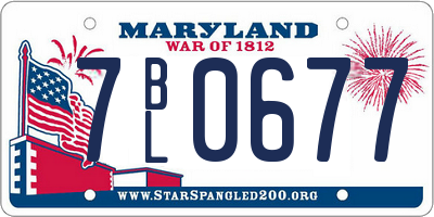 MD license plate 7BL0677