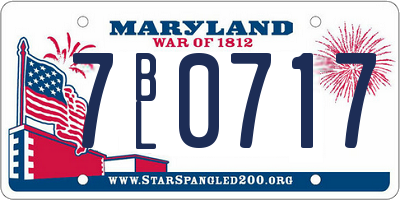 MD license plate 7BL0717