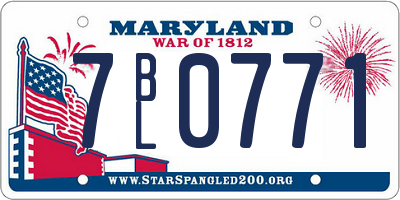 MD license plate 7BL0771