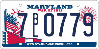 MD license plate 7BL0779