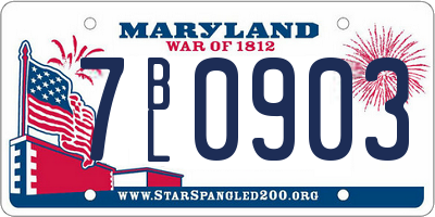 MD license plate 7BL0903