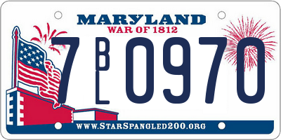 MD license plate 7BL0970