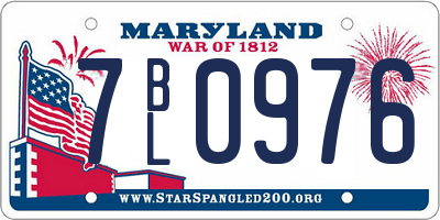 MD license plate 7BL0976