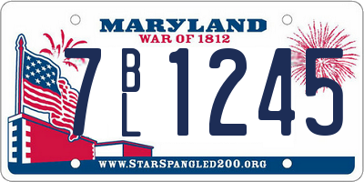 MD license plate 7BL1245
