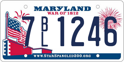 MD license plate 7BL1246