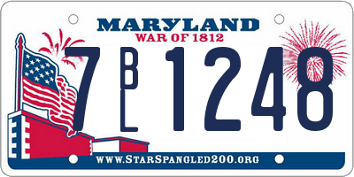 MD license plate 7BL1248