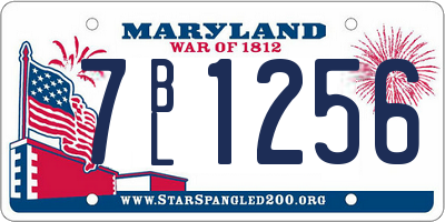 MD license plate 7BL1256