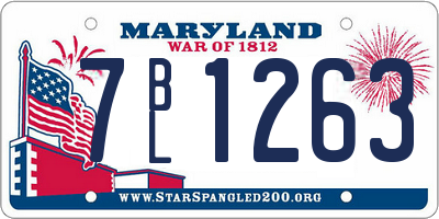 MD license plate 7BL1263
