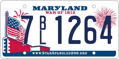 MD license plate 7BL1264