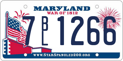 MD license plate 7BL1266