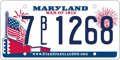 MD license plate 7BL1268