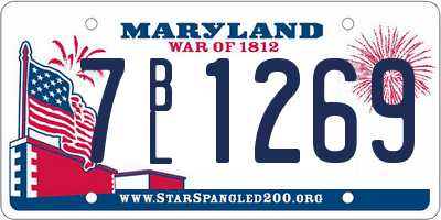 MD license plate 7BL1269