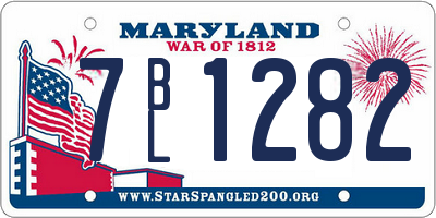 MD license plate 7BL1282
