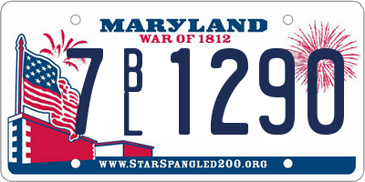 MD license plate 7BL1290