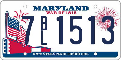 MD license plate 7BL1513