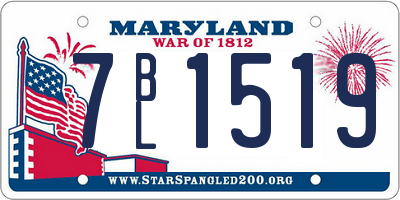 MD license plate 7BL1519