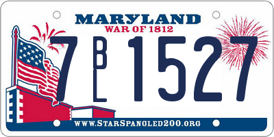 MD license plate 7BL1527