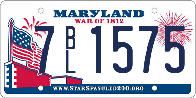 MD license plate 7BL1575
