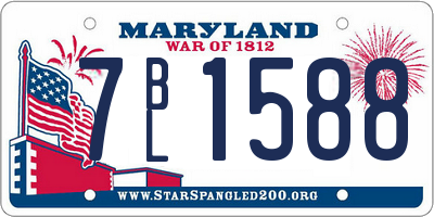 MD license plate 7BL1588
