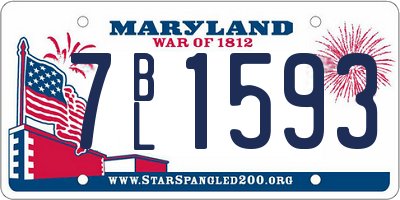 MD license plate 7BL1593