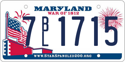 MD license plate 7BL1715