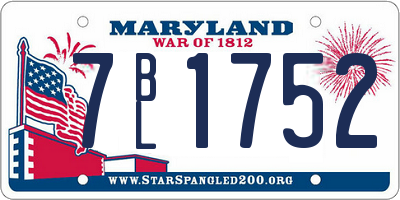 MD license plate 7BL1752