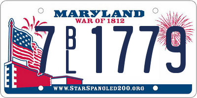 MD license plate 7BL1779