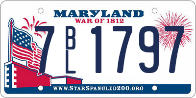 MD license plate 7BL1797