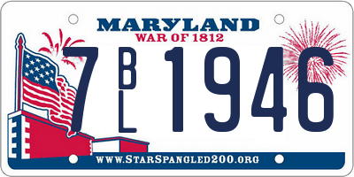 MD license plate 7BL1946