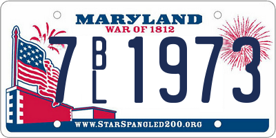 MD license plate 7BL1973