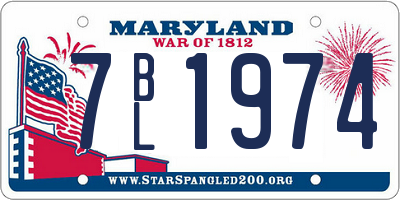 MD license plate 7BL1974