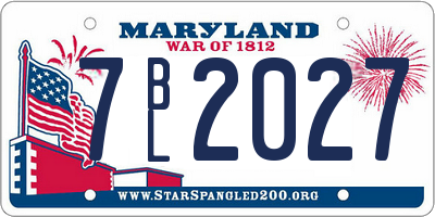 MD license plate 7BL2027