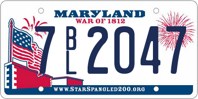 MD license plate 7BL2047