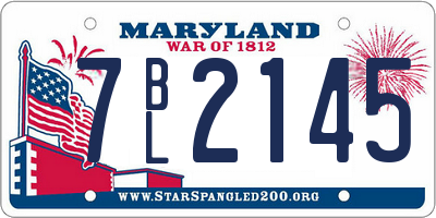 MD license plate 7BL2145