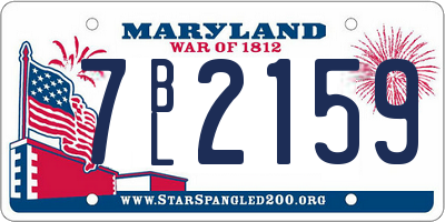 MD license plate 7BL2159