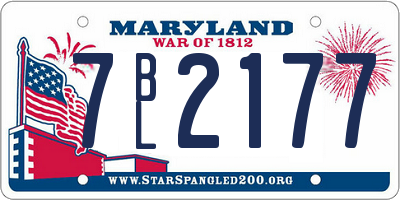 MD license plate 7BL2177