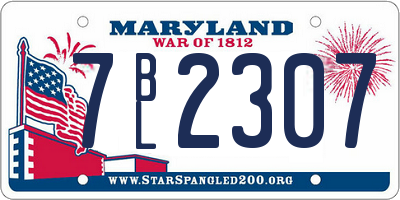 MD license plate 7BL2307