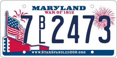 MD license plate 7BL2473