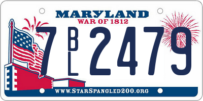 MD license plate 7BL2479