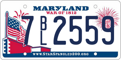 MD license plate 7BL2559